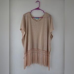 Diba Be Tan Tassel Top